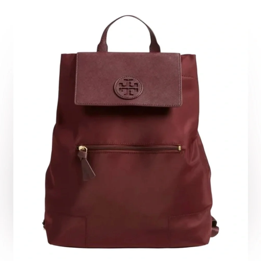 Tory Burch Ella Port Nylon Flap Backpack